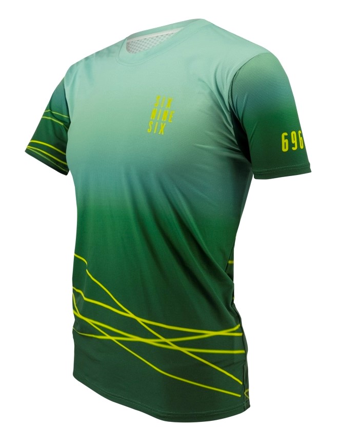 Herren Funktionslaufshirt T-Shirt 696 Grün – Bild 2