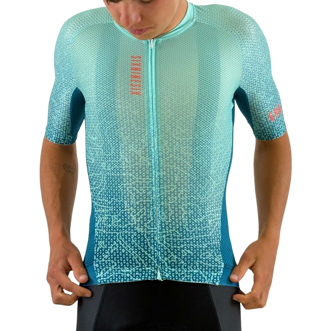 Fahrradtrikot ELITE VIRIDA 696-HR-Türkis – Bild 6