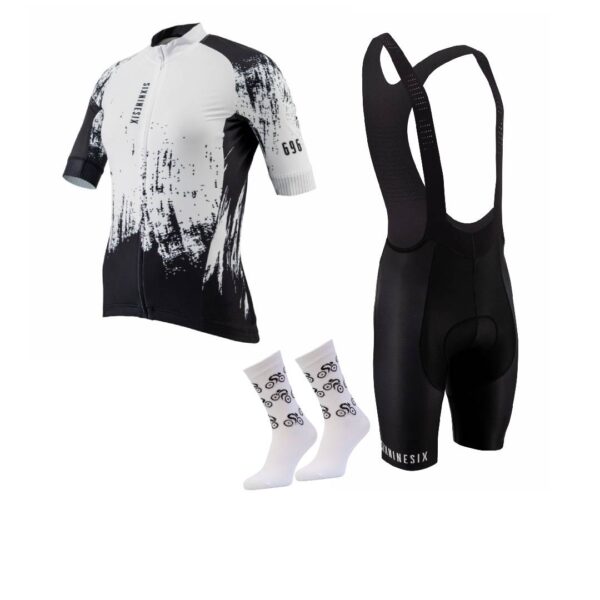 Set 696-Dress Hose-Sock-White-Black
