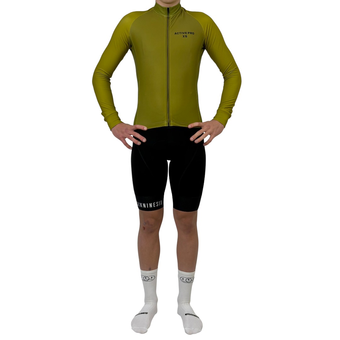 ACTIVE Pro Langarmtrikot fur Radfahrer - Gruen