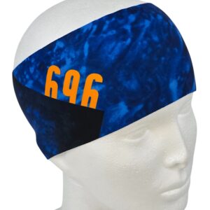 Breites Stirnband Dolomiti 696 - Blau mit Orange